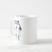Beängstigendes Skelett-Party Kaffeetasse (Vorderseite Links)