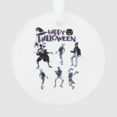 Beängstigendes Skelett-Party Ornament (Rückseite)