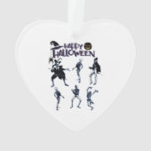 Beängstigendes Skelett-Party Ornament (Rückseite)