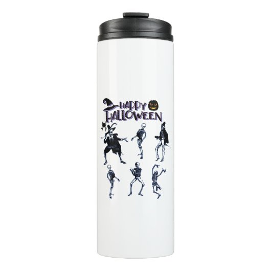 Beängstigendes Skelett-Party Thermosbecher (Vorderseite)
