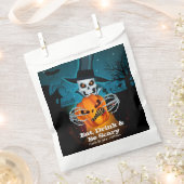 Beängstigendes Skelett und KürbisHalloween Geschenktütchen (Ausgeschnitten)