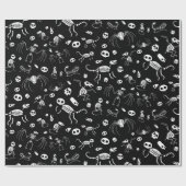 Beängstigendes Skelettwackelpapier Geschenkpapier (Flach)