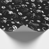 Beängstigendes Skelettwackelpapier Geschenkpapier (Ecke)