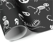 Beängstigendes Skelettwackelpapier Geschenkpapier (Rolleneckpunkt)