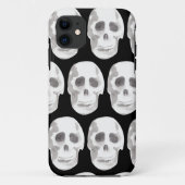 Beängstigendes Skull Halloween Black & White Case-Mate iPhone Hülle (Rückseite)