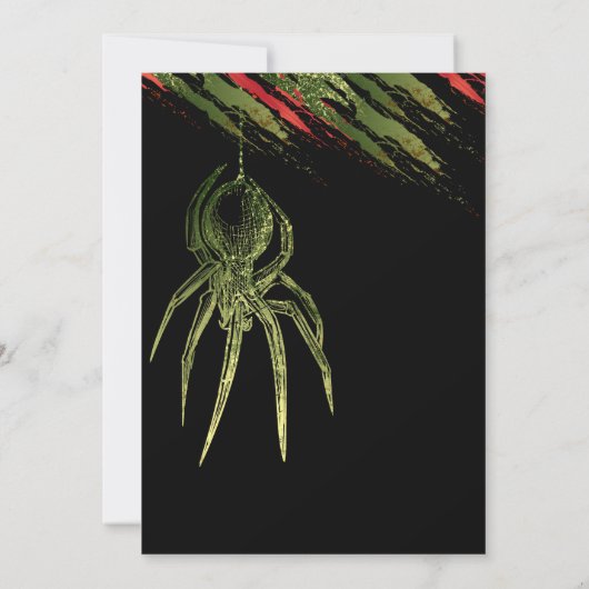 Beängstigendes Skull-Kostüm-Party von Spooky Adult Einladung (Rückseite)