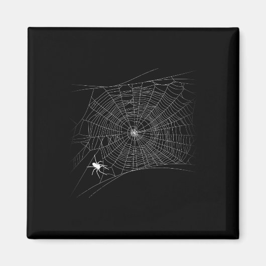 Beängstigendes Spinnennetz - Schwarzes WitwenHallo Magnet (Vorne)