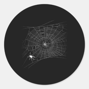 Beängstigendes Spinnennetz - Schwarzes WitwenHallo Runder Aufkleber
