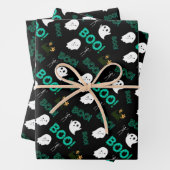 BEÄNGSTIGENDES SPOOKY-HALLOWEEN-MUSTER GESCHENKPAPIER SET (Beispiel)