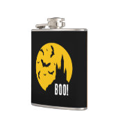 Beängstigendes Spuk Halloween Schloss Vinyl Wrappe Flachmann (Links)