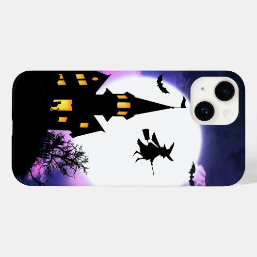 Beängstigendes Spuk Haus Happy Halloween Case-Mate iPhone Hülle (Rückseite (Horizontal))