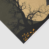 Beängstigendes Spuk Haus und Vollmond Halloween Seidenpapier (Ausschnitt)