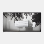 Beängstigendes Spuk Herrenhaus in Nebel Schreibtischunterlage (Tastatur & Maus)