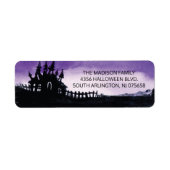 Beängstigendes Spuk House Halloween Rücksendeadres (Vorne)