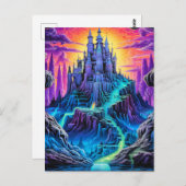 Beängstigendes Spuk Manor | Happy Halloween Postkarte (Vorne/Hinten)