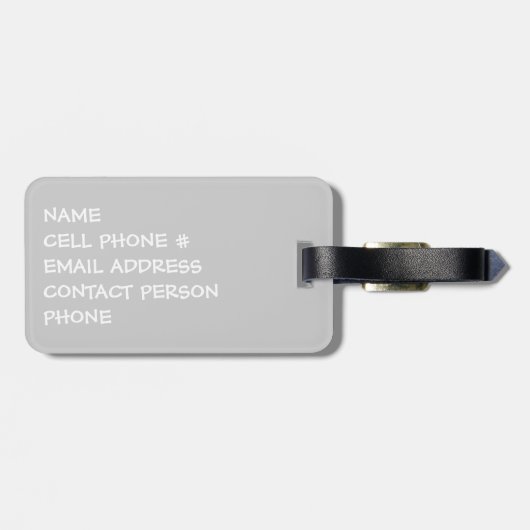 " "BEÄNGSTIGENDES SQUIRREL" GEPÄCKANHÄNGER (Rückseite horizontal)