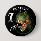 Beängstigendes T-Rex Dinosaurier Kinderalter Button (Vorderseite)
