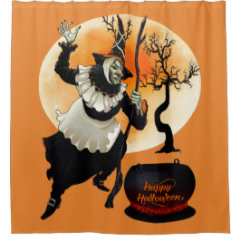 Beängstigendes Übel und böser Duschvorhang