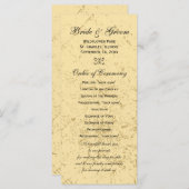 Beängstigendes und elegantes Hochzeitsprogramm Programm (Vorne/Hinten)