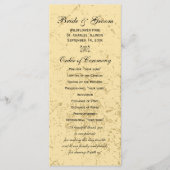 Beängstigendes und elegantes Hochzeitsprogramm Programm (Vorderseite)