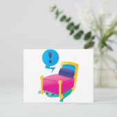 BEÄNGSTIGENDES Ungeheuer unter der BED Postkarte (Stehend Vorderseite)
