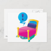 BEÄNGSTIGENDES Ungeheuer unter der BED Postkarte (Vorne/Hinten)
