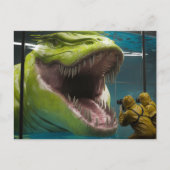 Beängstigendes Unterwassermonster Postkarte (Vorderseite)