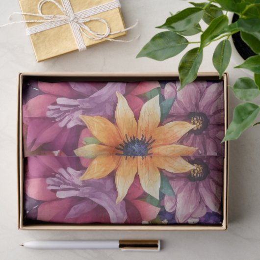 Beängstigendes Vintages Blumenkleid Ephemera Seidenpapier (Geschenk)