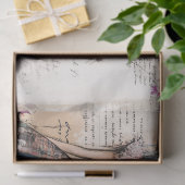 Beängstigendes Vintages Blumenkleid Ephemera Seidenpapier (Geschenk)