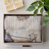 Beängstigendes Vintages Blumenkleid Ephemera Seidenpapier (Geschenk)