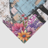 Beängstigendes Vintages Blumenkleid Ephemera Seidenpapier (Detail)