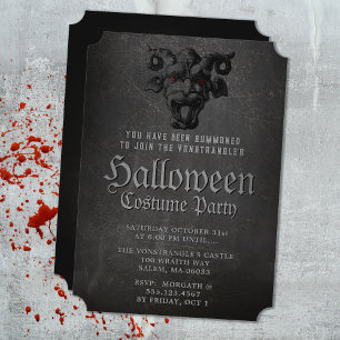 Beängstigendes Vintages gotisches Halloween-Party Einladung