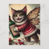 Beängstigendes Weihnachtsgebäck Kite mit Eggnog Postkarte (Vorderseite)