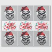 Beängstigendes Weihnachtswrapping-Papier Geschenkpapier (Flach)