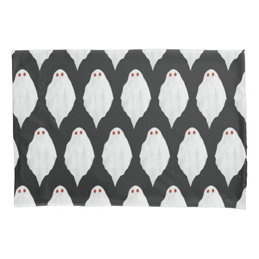 Beängstigendes Weißes Halloween-Ghosts Wasserfarbe Kissenbezug (Vorderseite)