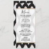 Beängstigendes Weißes Halloween-Ghosts Wasserfarbe Menükarte (Vorne/Hinten)