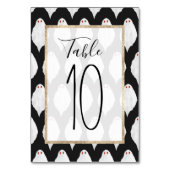 Beängstigendes Weißes Halloween-Ghosts Wasserfarbe Tischnummer (Vorderseite)