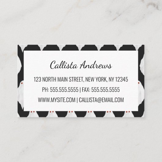 Beängstigendes Weißes Halloween-Ghosts Wasserfarbe Visitenkarte (Rückseite)