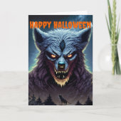 Beängstigendes Werewolf-Halloween-Party Karte (Vorderseite)