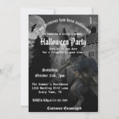 Beängstigendes Werewolf Spuk House Halloween-Party Einladung (Vorderseite)