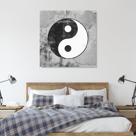 Beängstigendes Yin Yang-Symbol Leinwanddruck (Insitu (Schlafzimmer))