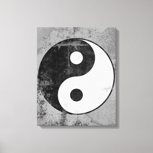 Beängstigendes Yin Yang-Symbol Leinwanddruck (Vorderseite)