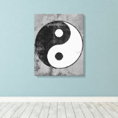 Beängstigendes Yin Yang-Symbol Leinwanddruck (Insitu (Holzboden))