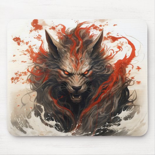 Beängstigendes Zaubertier Mousepad (Vorne)