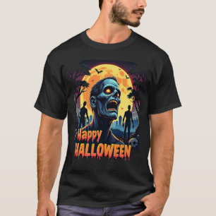 Beängstigendes Zombie Halloween Moon Shirt