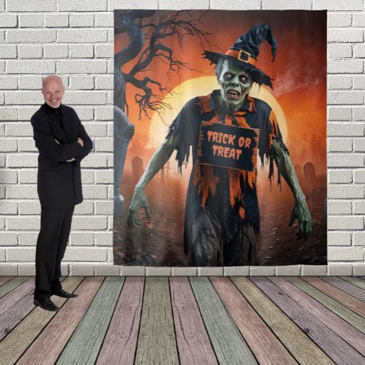 Beängstigendes Zombie zu Friedhofshaupferd Wandteppich