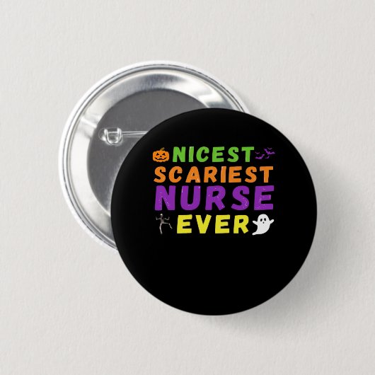 Beängstigendste Nurse überhaupt lustig Halloween C Button (Vorne & Hinten)
