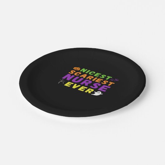 Beängstigendste Nurse überhaupt lustig Halloween C Pappteller (Schrägansicht)