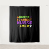 Beängstigendste Nurse überhaupt lustig Halloween C Wandteppich (Vorderseite)