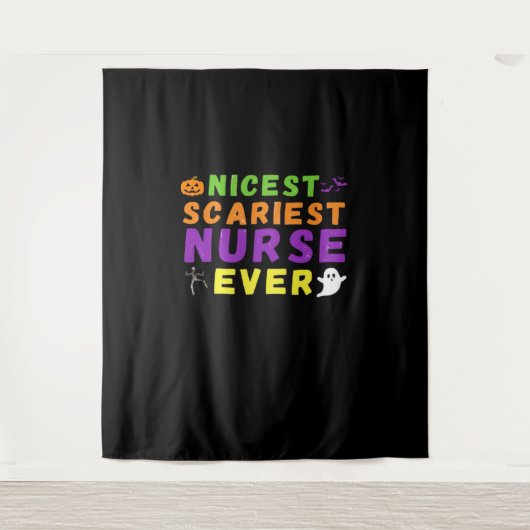 Beängstigendste Nurse überhaupt lustig Halloween C Wandteppich (Vorderseite)